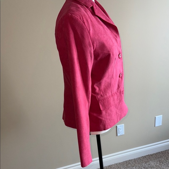 Pink Structured Blazer from Northern Reflections with Notched Lapels Size S - Picture 6 of 14